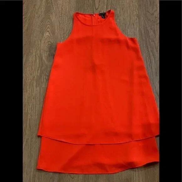 Mercer & Madison Orange Back Zipper Layered Dress - Picture 2 of 5